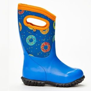Bog's Rain Boots Blue and orange Donut new in box waterproof and insulated